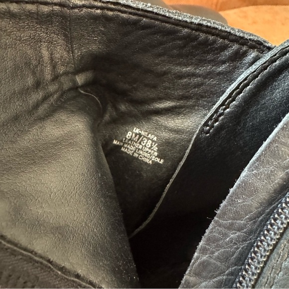 LUCKY BRAND NILAFA ANKLE BOOTIE BLACK WATERPROOF LEATHER SIZE 8 EUC - Picture 10 of 12